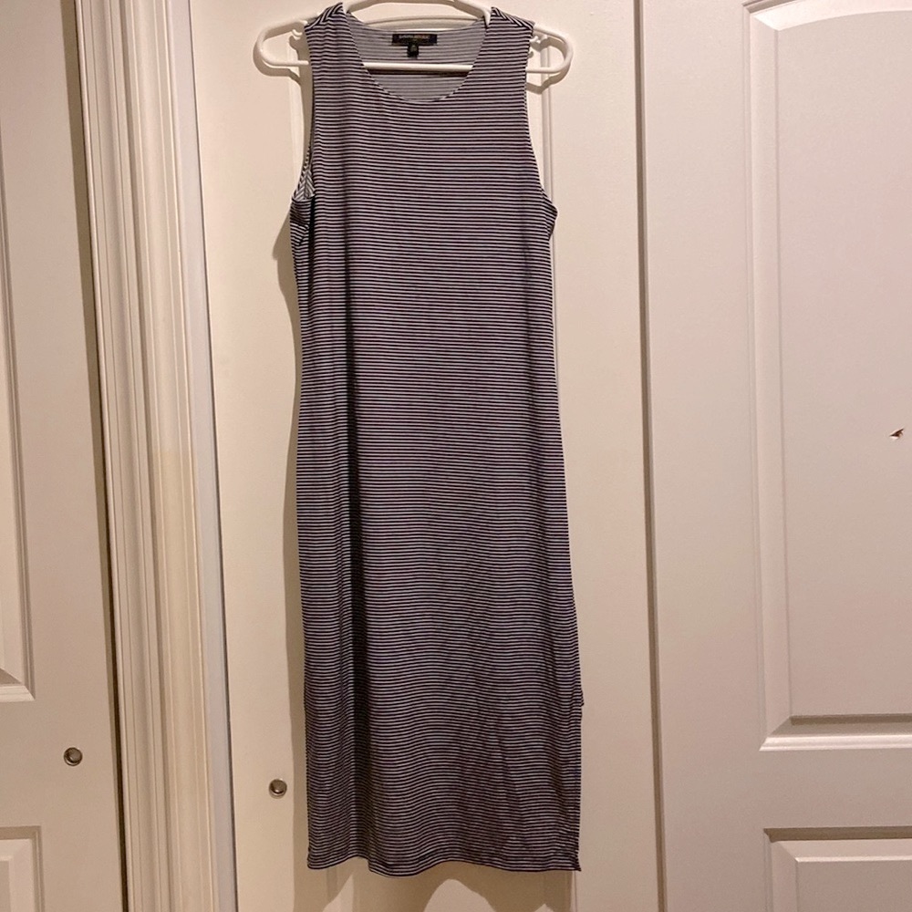 Banana Republic maxi dress black and white stripe